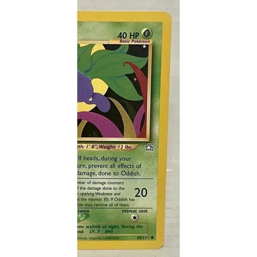 Pokemon Card Oddish 68/111 Neo Genesis Common‎ WOTC NM